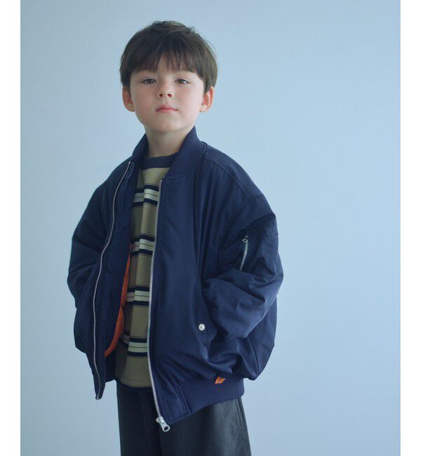 UNITED ARROWS green label relaxing「【別注】＜UNIVERSAL OVERALL＞MA-1 / キッズ  110cm-130cm」|ブルゾン・スタジャン|NAVY