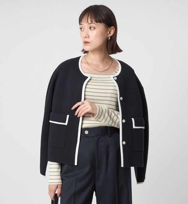 UNITED ARROWS green label relaxing「ブライトリブ スクエアネック ロングスリーブ カットソー 制菌」|Tシャツ・カットソー|その他1