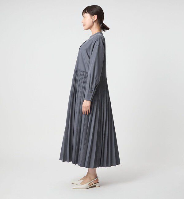 UNITED ARROWS green label relaxing「［size SHORTあり］ワッシャー プリーツ ロングスリーブ ワンピース」|ワンピース|