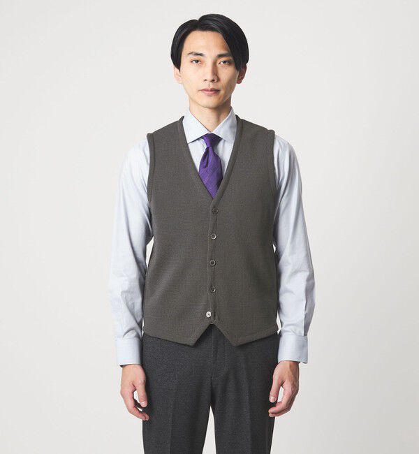 UNITED ARROWS green label relaxing「＜gim＞25F H/MLN ニット ジレ ベスト -ウォッシャブル-」|ベスト・ジレ|