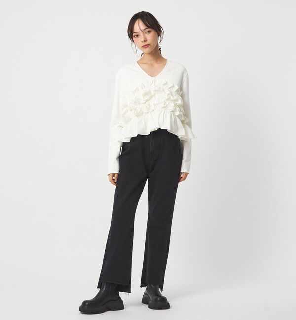 EMMEL REFINES「＜EMMEL REFINES＞EM ミニウラケ フリル 2WAY カーディガン」|カーディガン|