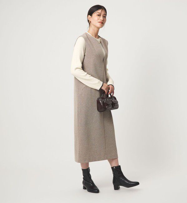 UNITED ARROWS green label relaxing「【WEB限定】＜at ease＞ソデサキ バイカラー プルオーバー ニット ウォッシャブル」|ニット・セーター|