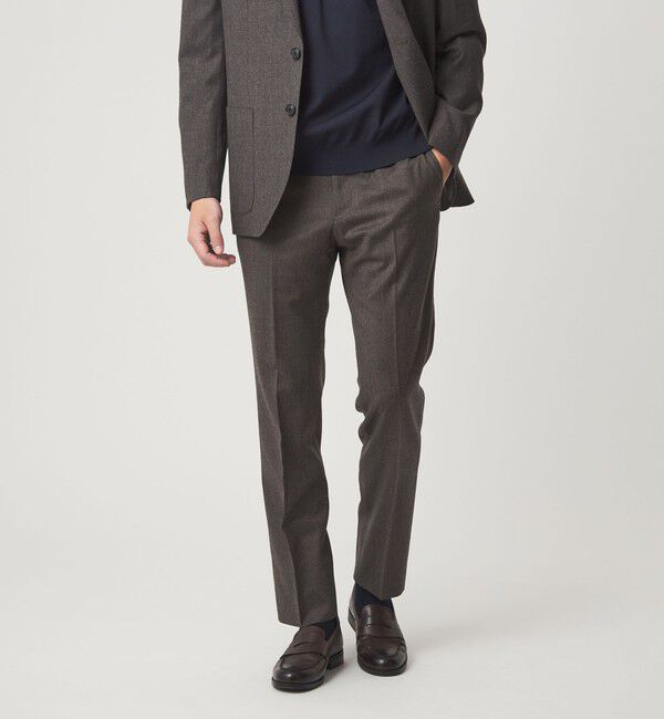 UNITED ARROWS green label relaxing「GLR CLOTH フラノ無地 アジャスター NP スラックス -ストレッチ-」|スラックス|MOCA