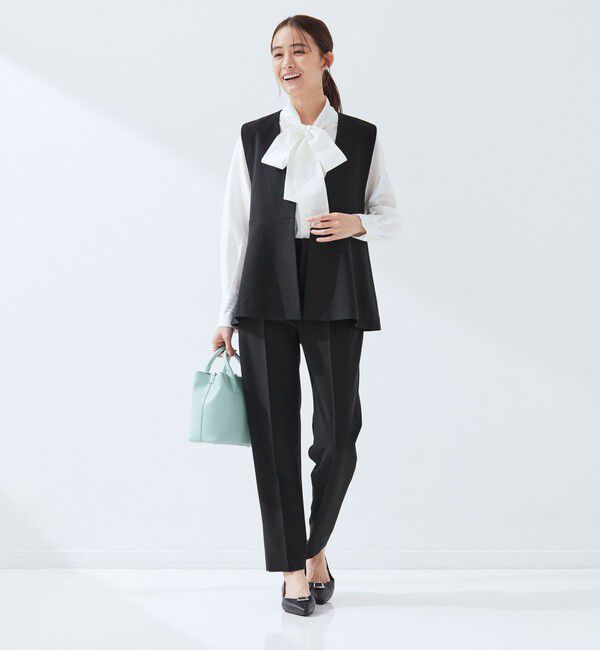 UNITED ARROWS green label relaxing「［size SHORT/TALLあり］パウドレ テーパード パンツ ウォッシャブル ストレッチ」|スラックス|