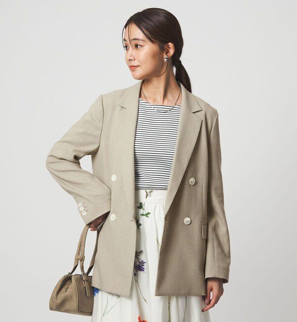 UNITED ARROWS green label relaxing「［size SHORTあり］Greed グリード メランジ ダブル ジャケット」|テーラードジャケット|