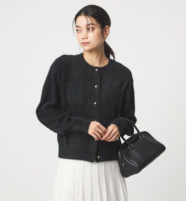 UNITED ARROWS green label relaxing「フラッフ フェザーヤーン ゴールドカラーボタン ニット カーディガン」|カーディガン|