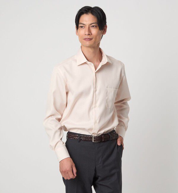 UNITED ARROWS green label relaxing「コットン ナローストライプ ワイドカラー ドレスシャツ -イージーアイロン-」|シャツ・ブラウス|BEIGE