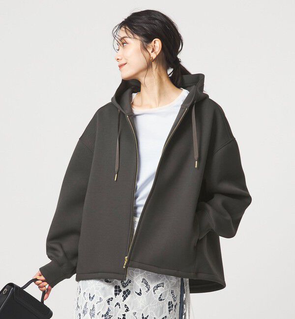 UNITED ARROWS green label relaxing「［size SHORTあり］ダンボール ジップ フーディ」|パーカー|