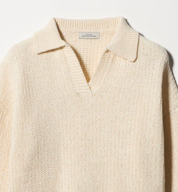 UNITED ARROWS green label relaxing「テープヤーン スキッパー プルオーバー ニット ウォッシャブル」|ニット・セーター|