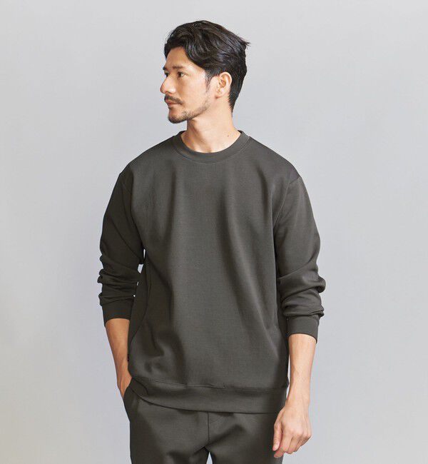 BEAUTY&YOUTH UNITED ARROWS「【WEB限定 WARDROBE SMART】ダブルニット クルーネック スウェット/セットアップ対応」|スウェット・ジャージ|