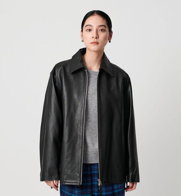 BEAUTY&YOUTH UNITED ARROWS「シープレザー フロントジップ ジャケット」|その他|BLACK