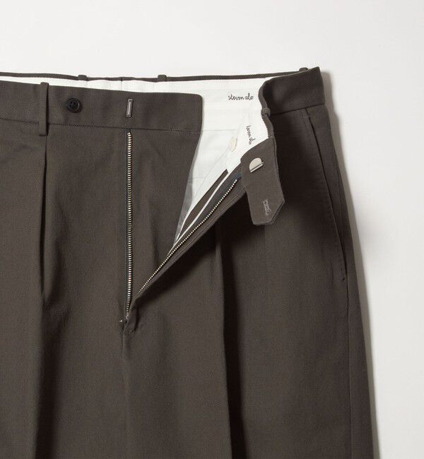 STEVEN ALAN「＜Steven Alan＞ ドリル インツープリーツ ドレス トラウザーズ」|チノ|