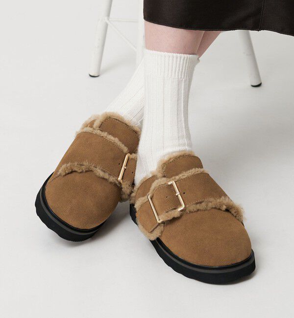 BEAUTY&YOUTH UNITED ARROWS「＜MOHI...＞スエード ビッグベルト ボストンサンダル」|サンダル|