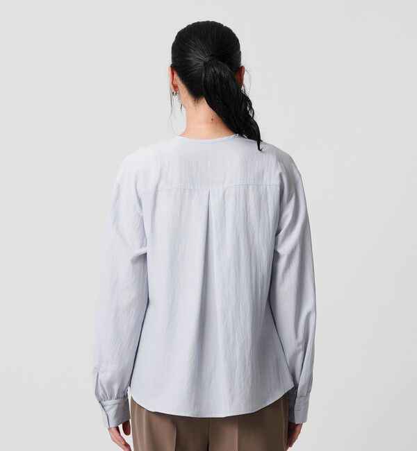 BEAUTY&YOUTH UNITED ARROWS「【WEB限定 Wardrobe DAILY MINIMAL】フリル Vネックブラウス ウォッシャブル」|シャツ・ブラウス|