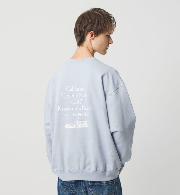 California General Store「＜CGS.＞オーガニックコットン ストア プリント スウェット」|スウェット・ジャージ|LT.BLUE