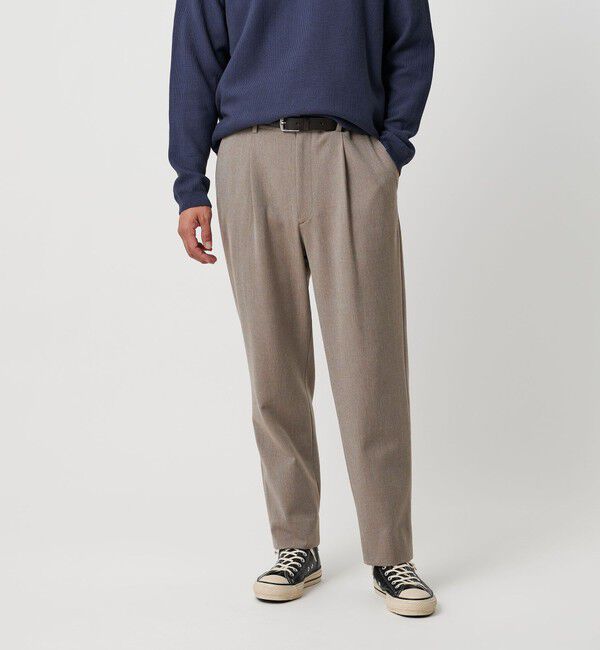 BEAUTY&YOUTH UNITED ARROWS「アルガン TR 1プリーツ テーパード パンツ NO.7」|チノ|BEIGE