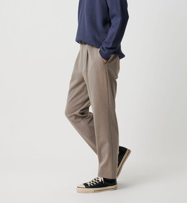 BEAUTY&YOUTH UNITED ARROWS「アルガン TR 1プリーツ テーパード パンツ NO.7」|チノ|