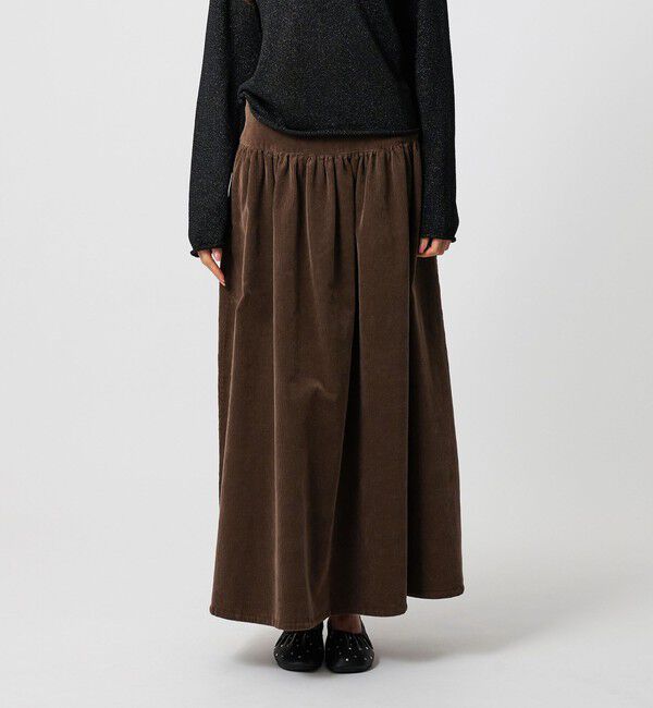 ATTISESSION「＜ATTISESSION＞コーデュロイ ロング スカート」|スカート|DK.BROWN