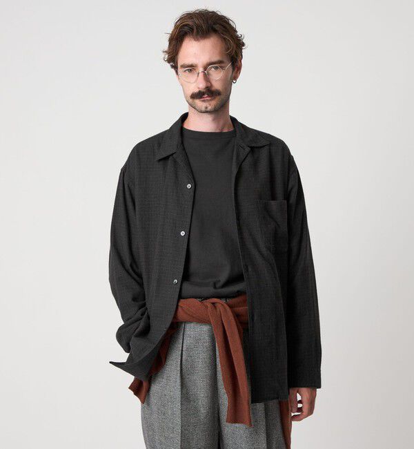 STEVEN ALAN「＜Steven Alan＞ ネル マイクロチェック オープンカラー シャツ BOX」|シャツ・ブラウス|