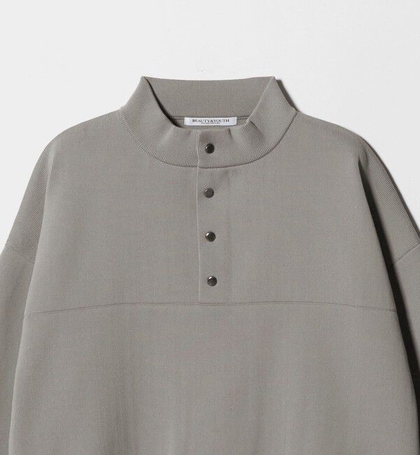 BEAUTY&YOUTH UNITED ARROWS「【WEB限定】ポリエステル スナップスタンドプルオーバー」|ニット・セーター|