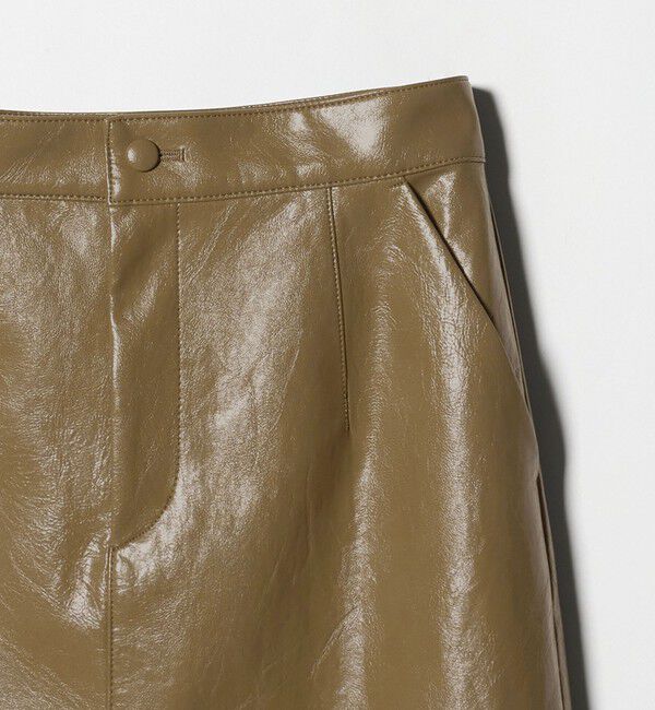 BEAUTY&YOUTH UNITED ARROWS「レザーライク Aラインスカート」|台形|