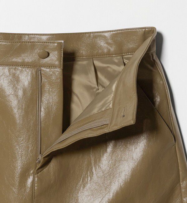 BEAUTY&YOUTH UNITED ARROWS「レザーライク Aラインスカート」|台形|