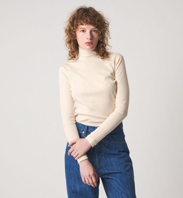 STEVEN ALAN「＜Steven Alan＞コットン リブ タートルネック カットソー」|Tシャツ・カットソー|OFF WHITE