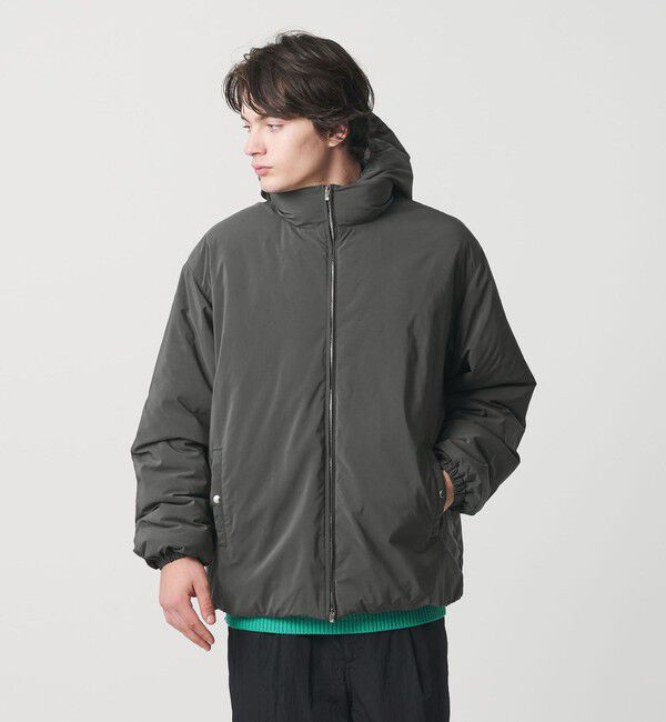MONKEY TIME「パデッド ツイル レイヤードフード ジャケット -撥水機能-」|その他|DK.GRAY