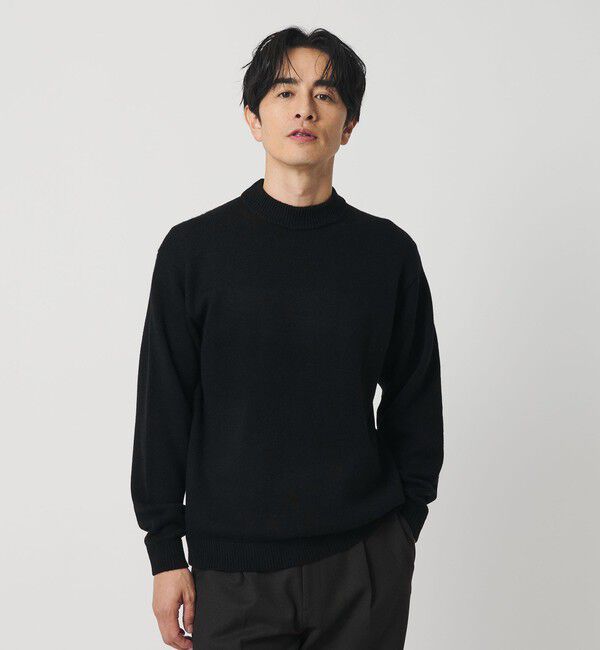 BEAUTY&YOUTH UNITED ARROWS「ウールカシミヤブレンド モックネック ニット」|ニット・セーター|BLACK