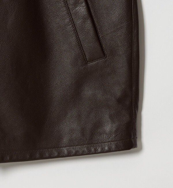 STEVEN ALAN「＜Steven Alan＞ シボ シープレザー カーコート」|ブルゾン・スタジャン|