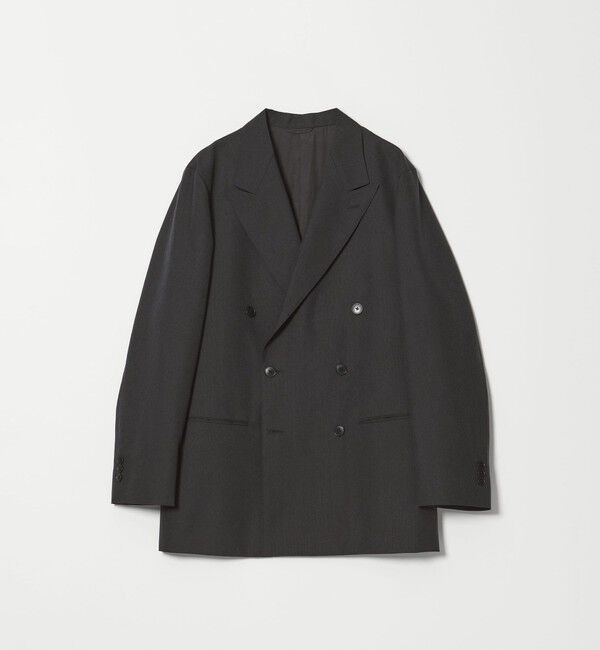 STEVEN ALAN「＜Steven Alan＞ ウール オックスフォード ダブルブレステッド 6B ジャケット」|テーラードジャケット|BLACK