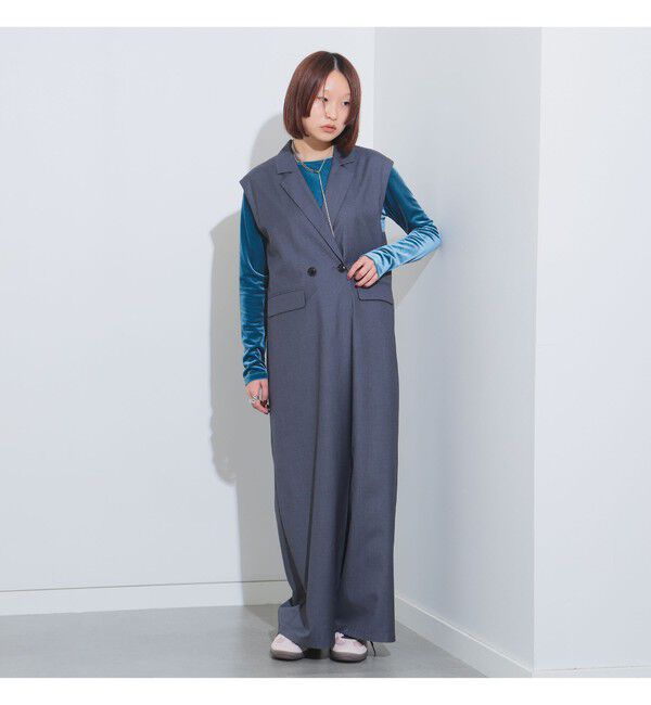 Ray BEAMS 「テーラードカラー サロペット」|オールインワン|