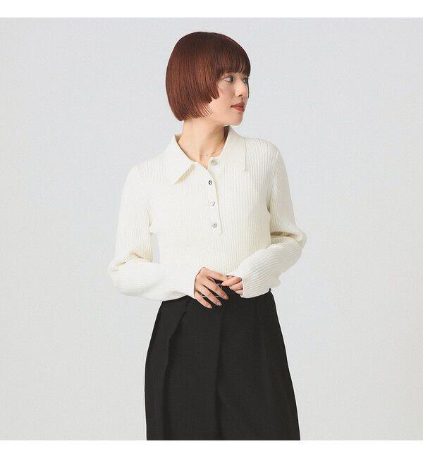 Ray BEAMS 「リブ ニット ポロシャツ」|ニット・セーター|