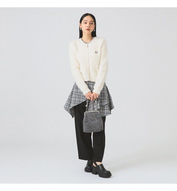 Ray BEAMS 「【別注】FRED PERRY / Fluffy Crewneck Knit Cardigan」|カーディガン|