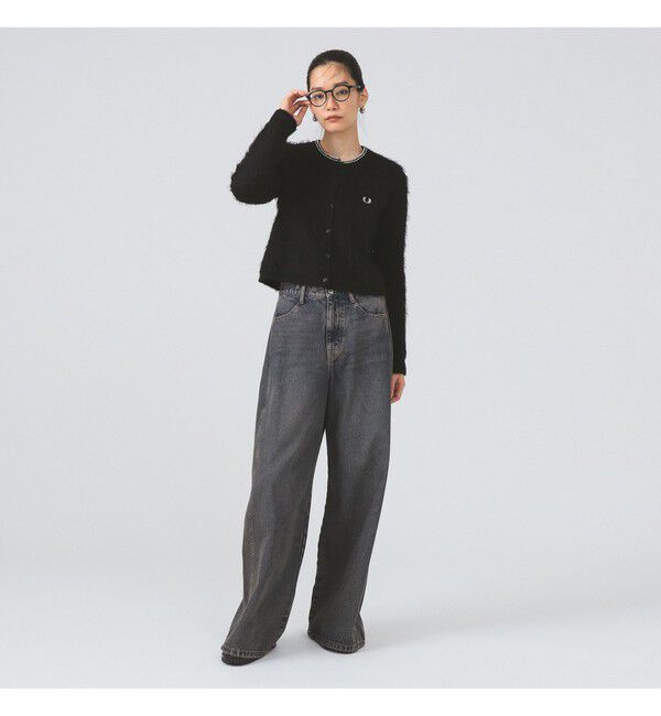 Ray BEAMS 「【別注】FRED PERRY / Fluffy Crewneck Knit Cardigan」|カーディガン|