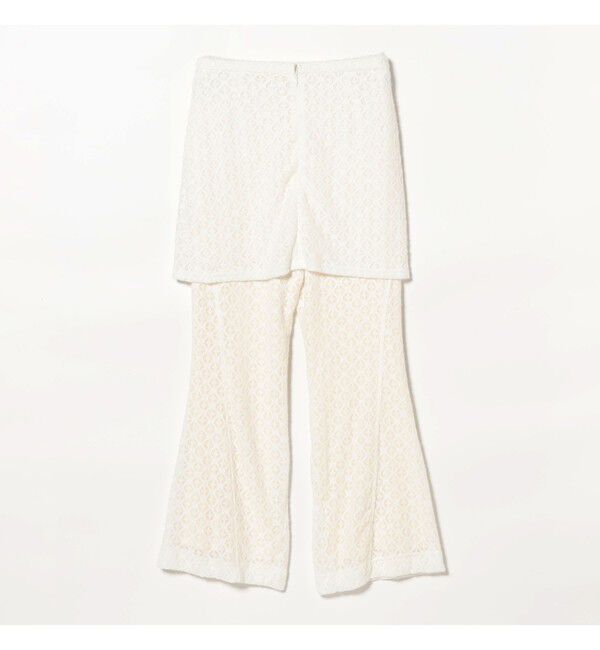 Ray BEAMS 「レース スカート セット フレア パンツ」|チノ|