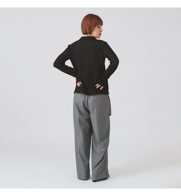 Ray BEAMS 「フロント ラップ ワイド パンツ」|チノ|