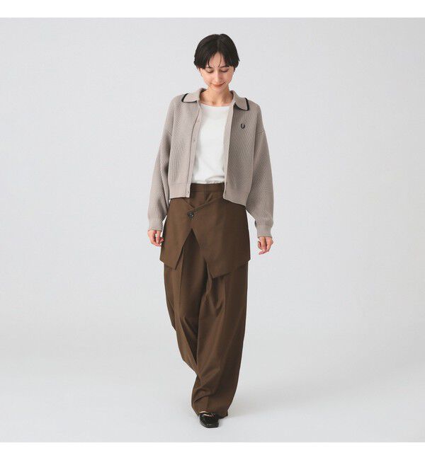 Ray BEAMS 「フロント ラップ ワイド パンツ」|チノ|