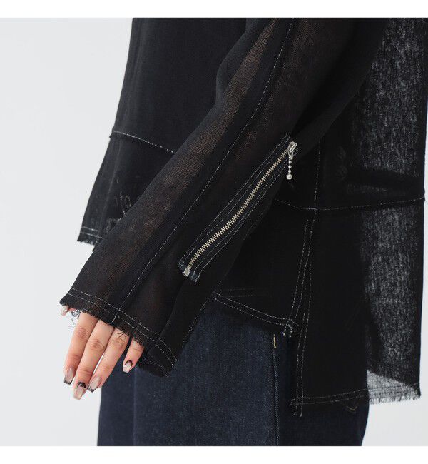 BEAMSBOY「maturely / メッシュ トップ ロングスリーブ」|シャツ・ブラウス|