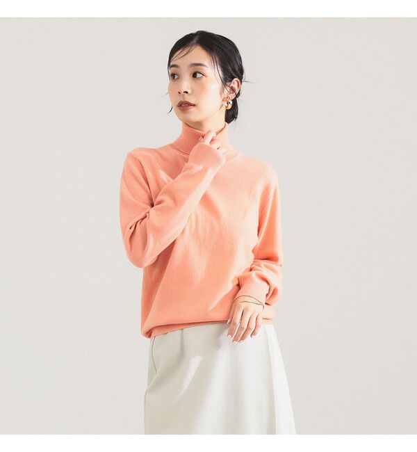 Demi-Luxe BEAMS 「【別注】SLOANE / 12ゲージ カシミヤ タートルネック ニット」|ニット・セーター|別注PINK ORANGE