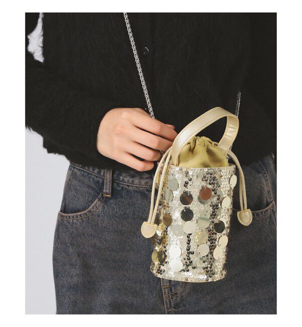 Ray BEAMS 「blicenscell / sequin buscket バッグ」|ハンドバッグ|