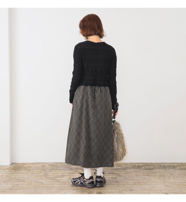 Ray BEAMS 「シャーリング ジップ Vネック カーディガン」|カーディガン|