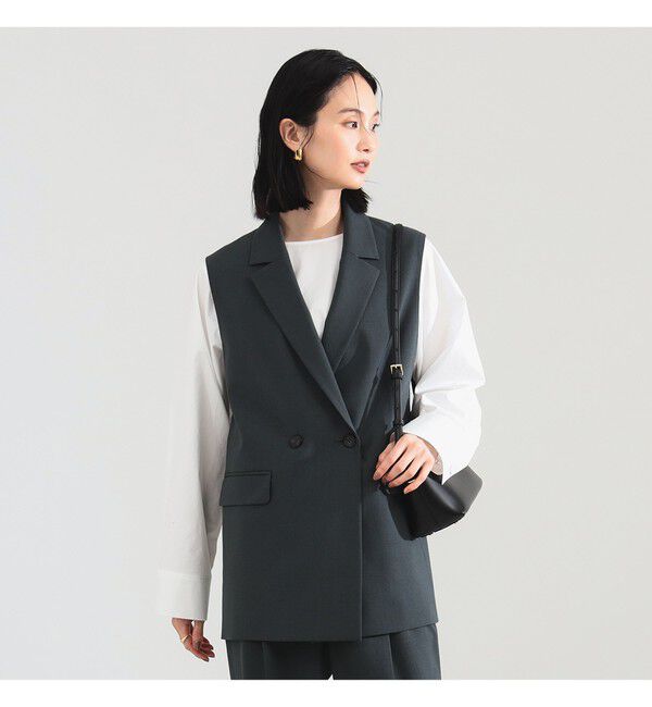 Demi-Luxe BEAMS 「トロピカル 2ボタン ジレ」|ダウン|