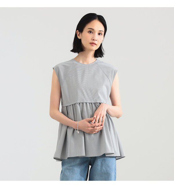 Demi-Luxe BEAMS 「ポリエステル レーヨン ペプラム ブラウス」|シャツ・ブラウス|