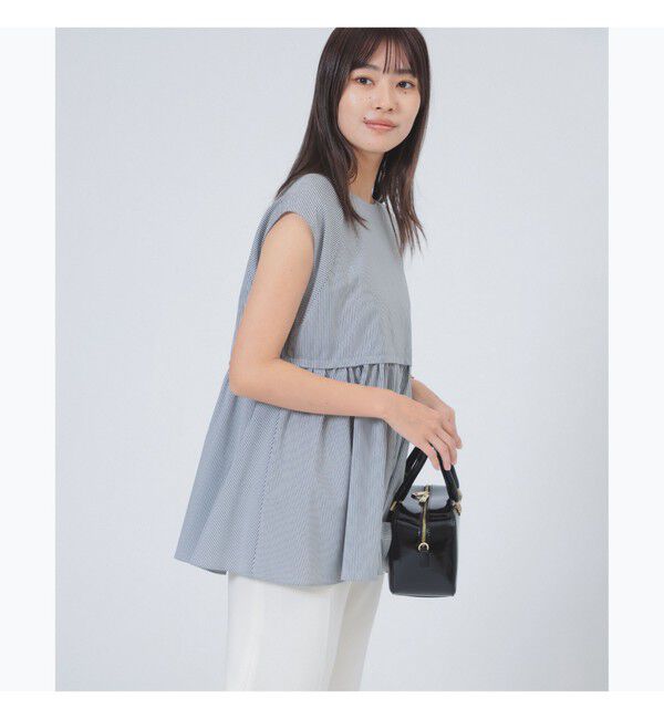 Demi-Luxe BEAMS 「ポリエステル レーヨン ペプラム ブラウス」|シャツ・ブラウス|