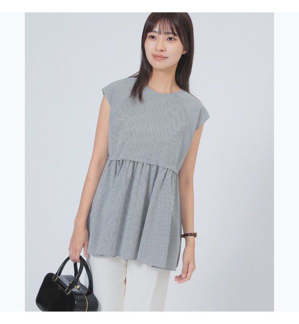 Demi-Luxe BEAMS 「ポリエステル レーヨン ペプラム ブラウス」|シャツ・ブラウス|