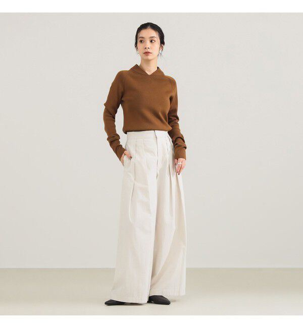 Demi-Luxe BEAMS 「AK+1 / コットン ワイドパンツ」|チノ|