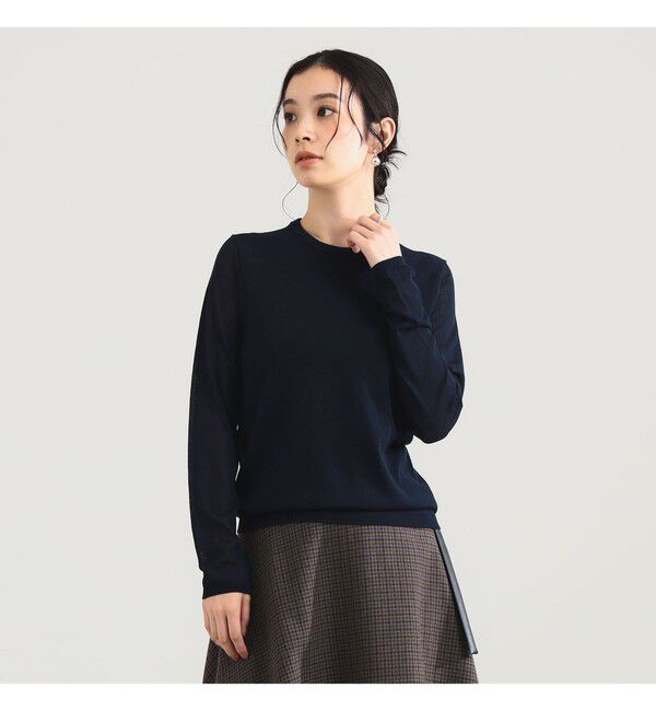 Demi-Luxe BEAMS 「AK+1 / シアースリーブ クルーネックニット」|ニット・セーター|