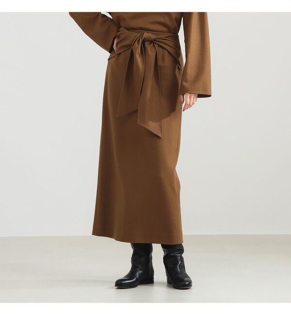 Demi-Luxe BEAMS 「ウール ジャージ リボン スカート」|スカート|CAMEL