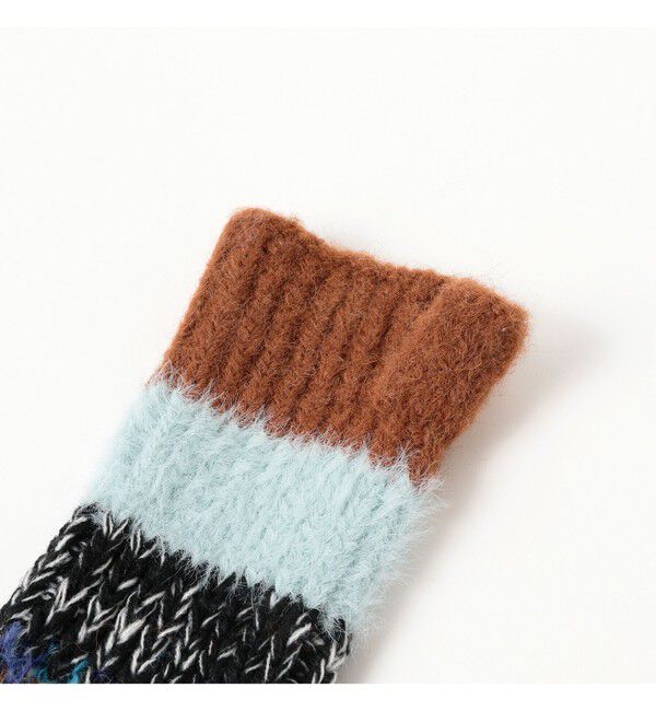 Ray BEAMS 「ミックス ニット グローブ」|手袋|